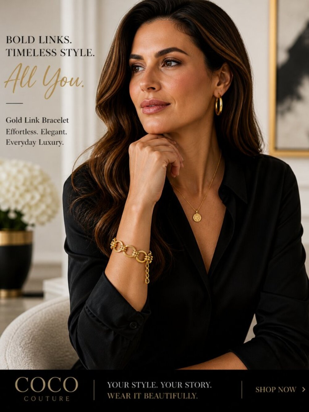 VDP41 Gold Link Bracelet